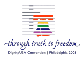 logo for Dignity USA's Summer 2005 convention in Philadelphia